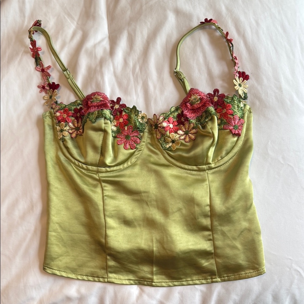 Princess Polly Enchante To Meet You Top Green